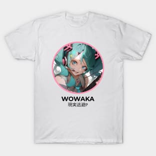 Hatsune miku wowaka ver Illustration with guitar T-Shirt